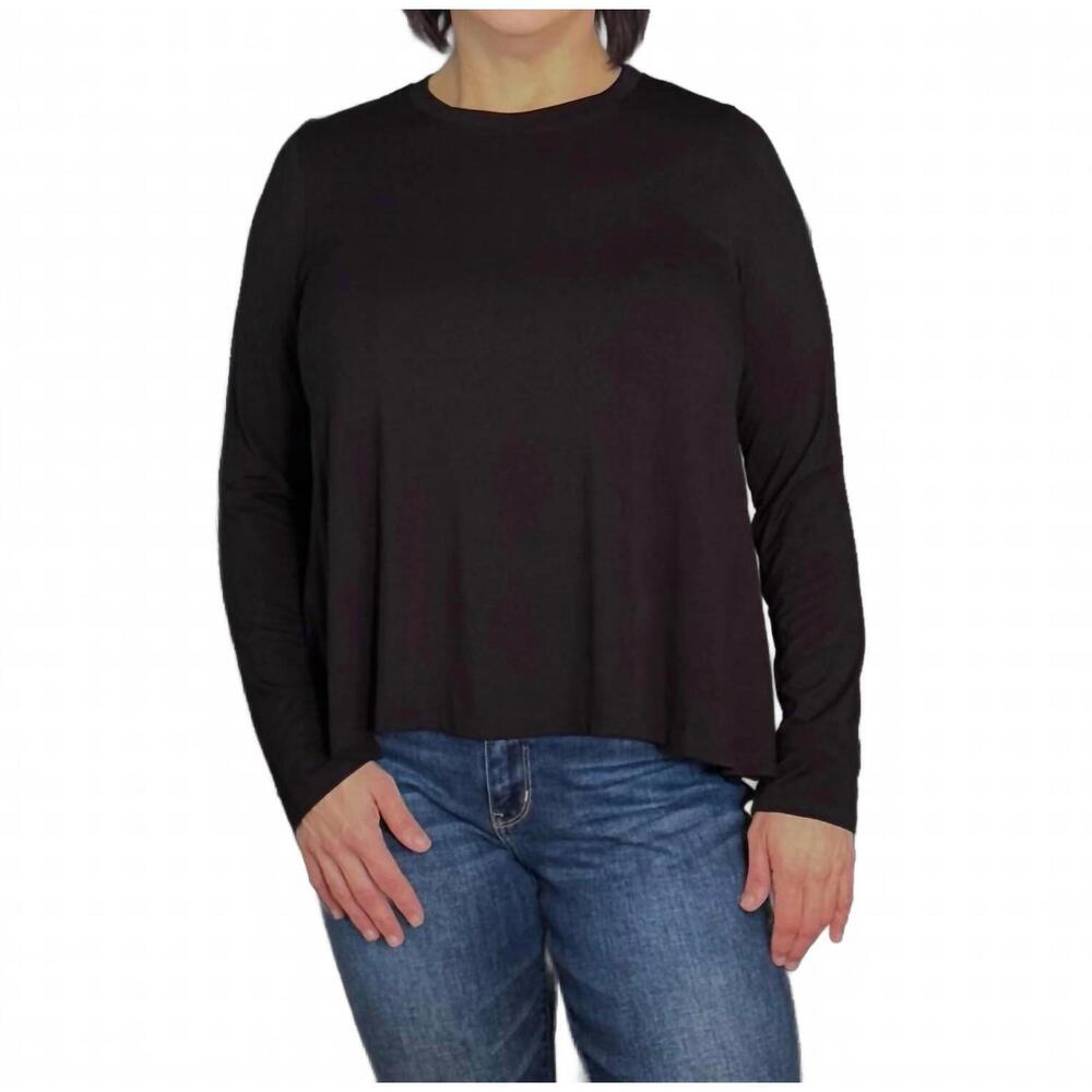 NEW WASABI + MINT soft spoken top in black
